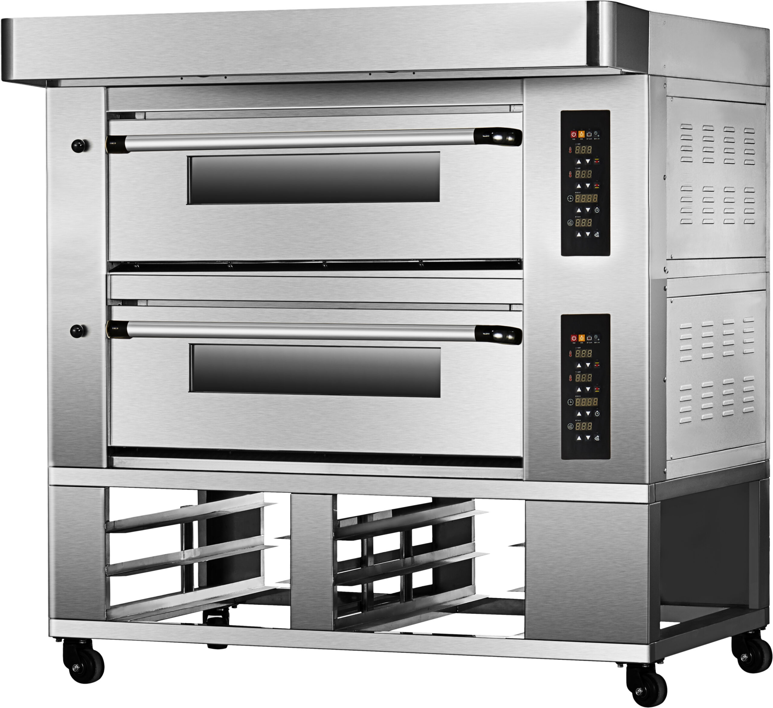 LYD-203 2 DECK 4 TRAY OVEN WITH TYRES